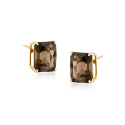 7.50 ct. t.w. Smoky Quartz Earrings In 14kt Yellow Gold &mdash; Alt Image 1