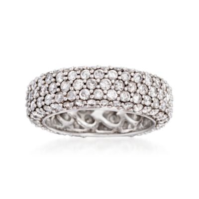 4.00 ct. t.w. Pave Diamond Eternity Band in 14kt White Gold &mdash; Alt Image 1