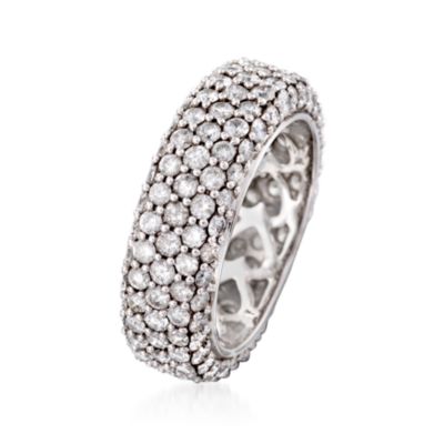 4.00 ct. t.w. Pave Diamond Eternity Band in 14kt White Gold &mdash; Alt Image 3