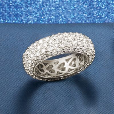 4.00 ct. t.w. Pave Diamond Eternity Band in 14kt White Gold &mdash; Alt Image 4