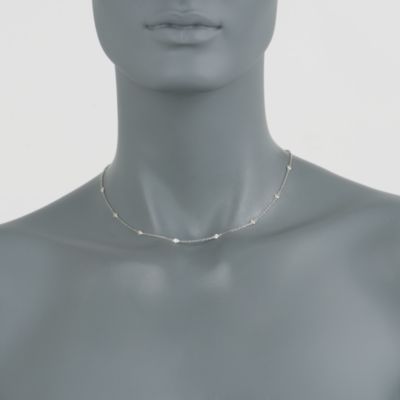 .50 Carat t.w. Diamond Station Necklace in 14kt White Gold &mdash; Alt Image 2