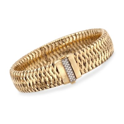 Roberto Coin .18 ct. t.w. "Primavera" Diamond Bracelet in 18kt Yellow Gold. 7" &mdash; Alt Image 1