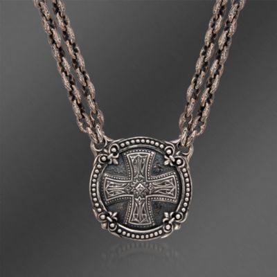 Scott Kay Sterling Silver Cross Necklace. 18" &mdash; Alt Image 1