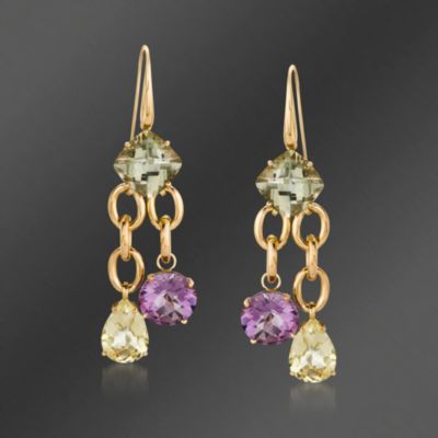 Roberto Coin 6.40 ct. t.w. Multi-Gem Earrings in 18kt Yellow Gold &mdash; Alt Image 1