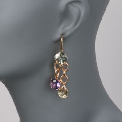 Roberto Coin 6.40 ct. t.w. Multi-Gem Earrings in 18kt Yellow Gold &mdash; Alt Image 2