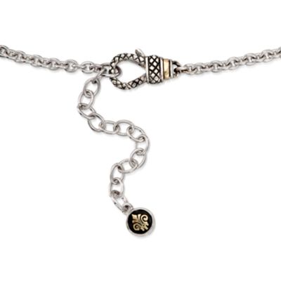 Andrea Candela .19 ct. t.w. Diamond Necklace in 18kt Yellow Gold and Sterling Silver. 18" &mdash; Alt Image 2