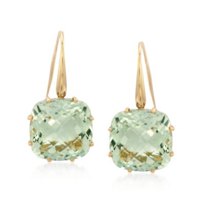 Roberto Coin 7.41 ct. t.w. "Ipanema" Green Amethyst Earrings in 18kt Yellow Gold &mdash; Alt Image 1