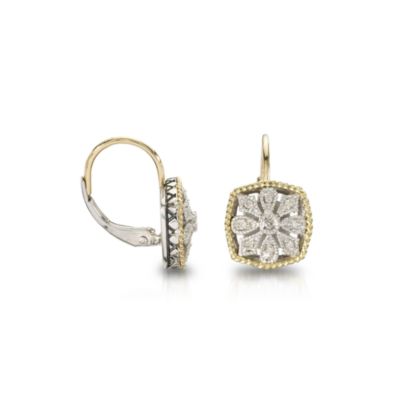 Andrea Candela Diamond Accent Floral Earrings in 18kt Yellow Gold and Sterling Silver &mdash; Alt Image 2