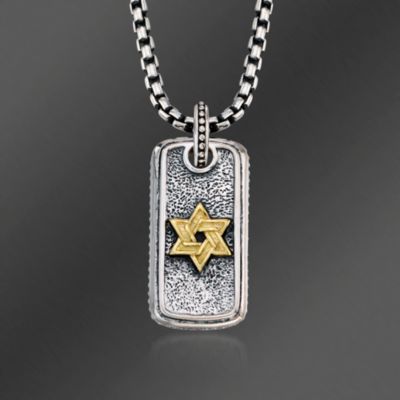 Scott Kay Star of David Pendant Necklace in Two-Tone. 26" &mdash; Alt Image 1