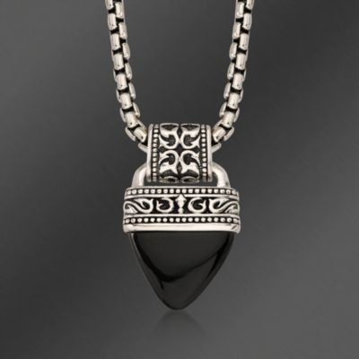 Scott Kay Men's Sterling Silver and Onyx Necklace. 26" &mdash; Alt Image 1