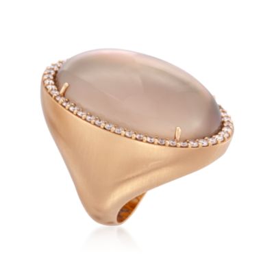 Roberto Coin 8.20 Carat Smoky Quartz and 1.04 ct. t.w. Diamond Ring in 18kt Rose Gold. Size 6.5 &mdash; Alt Image 3