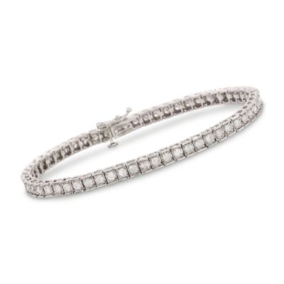 3.00 ct. t.w. Diamond Square-Link Tennis Bracelet in 14kt White Gold &mdash; Alt Image 1