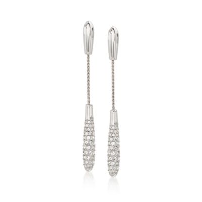 Swarovski Crystal "Alicia" Long Teardrop Earrings &mdash; Alt Image 1