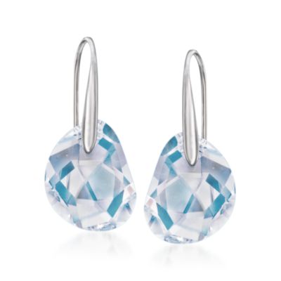 Swarovski Crystal "Galet" Clear Crystal Wire Earrings &mdash; Alt Image 1