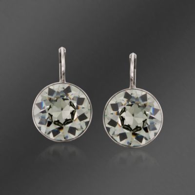 Swarovski Crystal "Bella" Black Diamond Crystal Earrings &mdash; Alt Image 1