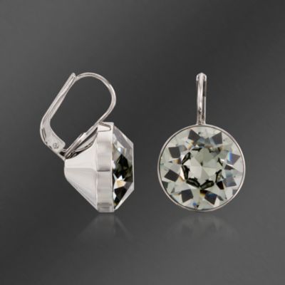 Swarovski Crystal "Bella" Black Diamond Crystal Earrings &mdash; Alt Image 2