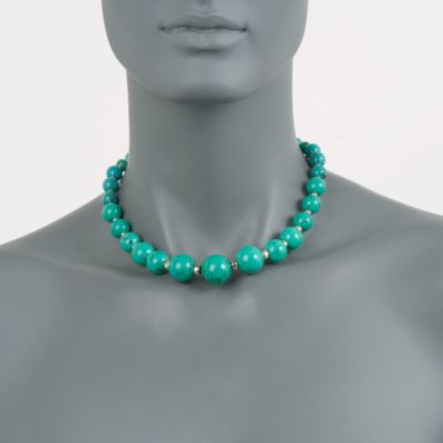 6-20mm Turquoise Bead Necklace in 14kt Yellow Gold &mdash; Alt Image 2