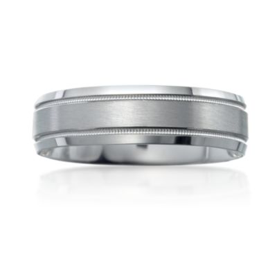 Men's 6mm 14kt White Gold Wedding Ring &mdash; Alt Image 1