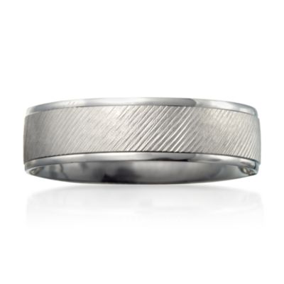 Men's 6mm 14kt White Gold Wedding Ring &mdash; Alt Image 1