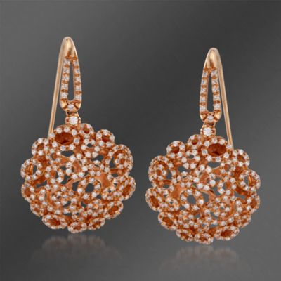 Roberto Coin 2.23 ct. t.w. "Mauresque" Diamond Earrings in 18kt Rose Gold &mdash; Alt Image 1