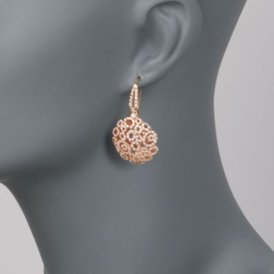 Roberto Coin 2.23 ct. t.w. "Mauresque" Diamond Earrings in 18kt Rose Gold &mdash; Alt Image 2