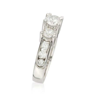 2.00 ct. t.w. Diamond 3-Stone Engagement Ring With Diamonds In 14kt White Gold &mdash; Alt Image 3