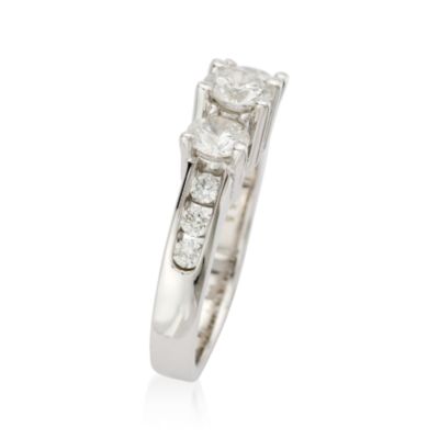 1.50 ct. t.w. Diamond 3-Stone Engagement Ring With Diamonds In 14kt White Gold &mdash; Alt Image 3