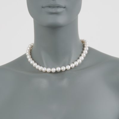 10-11mm Pearl Necklace in 14kt White Gold &mdash; Alt Image 2