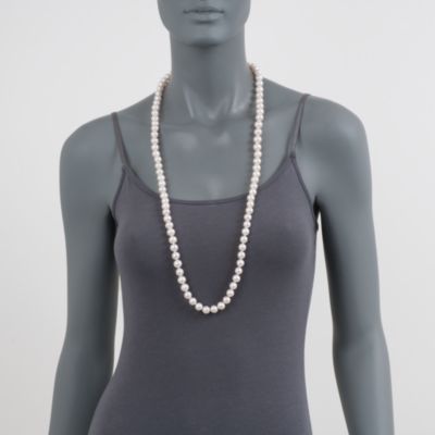 10-11mm Pearl Necklace in 14kt White Gold &mdash; Alt Image 4