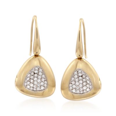 Roberto Coin .95 ct. t.w. "Capri Plus" Diamond Earrings in 18kt Two-Tone Gold.  &mdash; Alt Image 1