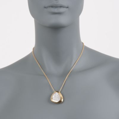 Roberto Coin 1.65 ct. t.w. "Capri Plus" Pave Diamond Pendant Necklace in 18kt Two-Tone Gold. 18" &mdash; Alt Image 2