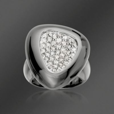 Roberto Coin .50 ct. t.w. "Capri Plus" Diamond Ring With Ruby In Sterling Silver. Size 6.5 &mdash; Alt Image 1