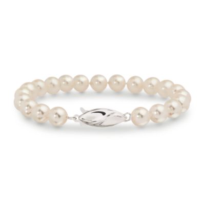 6.5-7mm Akoya Pearl Bracelet In 18kt White Gold &mdash; Alt Image 2