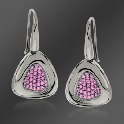 Roberto Coin 1.15 ct. t.w. "Capri" Pink Rhodolite Earrings With Rubies In Sterling Silver &mdash; Alt Image 1