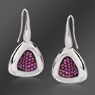 Roberto Coin 1.15 ct. t.w. "Shiny Capri" Pink Rhodolite Earrings With Rubies In Sterling Silver &mdash; Alt Image 1