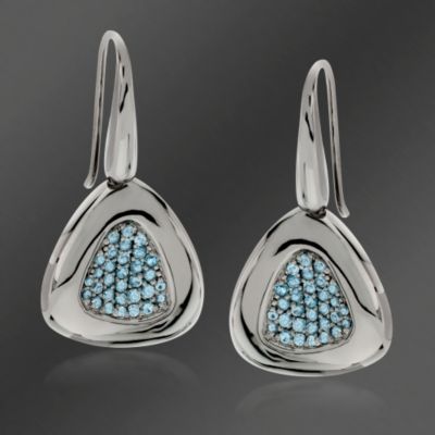 Roberto Coin .95 ct. t.w. "Capri Plus" Blue Topaz Earrings With Rubies In Sterling Silver     &mdash; Alt Image 1