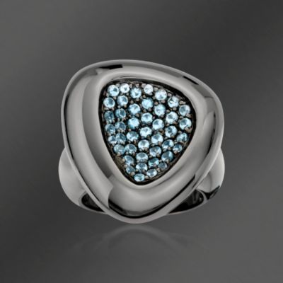 Roberto Coin .82 ct. t.w. "Capri Plus" Blue Topaz Ring in Sterling Silver. Size 6.5 &mdash; Alt Image 1