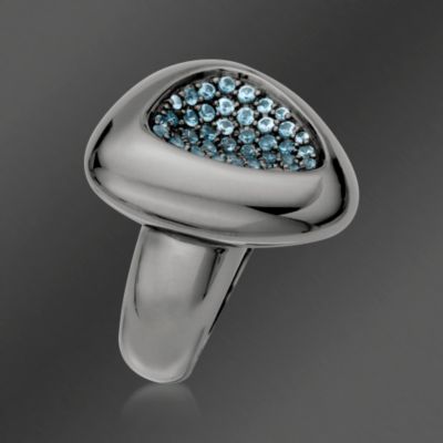 Roberto Coin .82 ct. t.w. "Capri Plus" Blue Topaz Ring in Sterling Silver. Size 6.5 &mdash; Alt Image 2