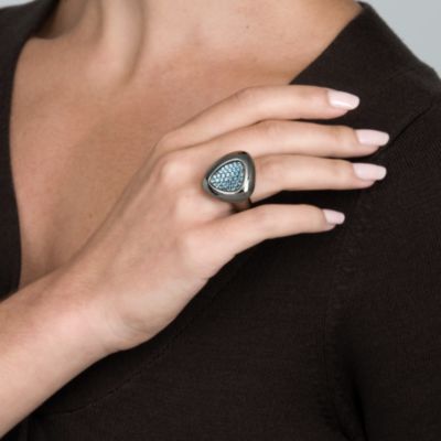Roberto Coin .82 ct. t.w. "Capri Plus" Blue Topaz Ring in Sterling Silver. Size 6.5 &mdash; Alt Image 3