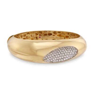 Roberto Coin 2.40 ct. t.w. "Capri Plus" Diamond Bangle Bracelet in 18kt Yellow Gold. 7" &mdash; Alt Image 1