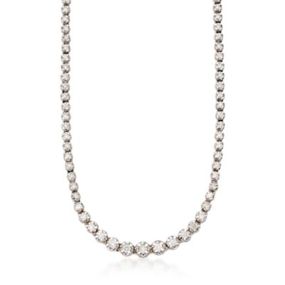 3.65 ct. t.w. Diamond Tennis Necklace In 14kt White Gold &mdash; Alt Image 1