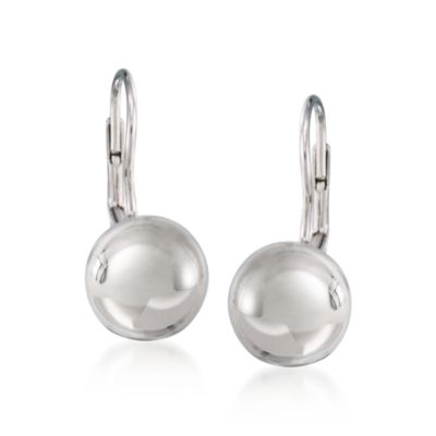Sterling Silver 10mm Bead Earrings &mdash; Alt Image 1
