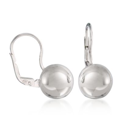 Sterling Silver 10mm Bead Earrings &mdash; Alt Image 3
