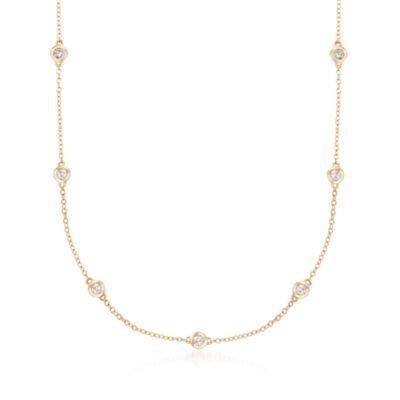 .33 ct. t.w. Diamond Station Necklace in 14kt Yellow Gold &mdash; Alt Image 1