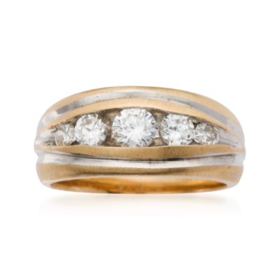 C. 1980 Vintage .70 ct. t.w. Diamond Ring in 14kt Two-Tone Gold. Size 6.25 &mdash; Alt Image 1