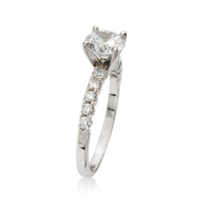 .30 ct. t.w. Diamond Engagement Ring Setting in 18kt White Gold &mdash; Alt Image 2