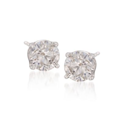 4.00 ct. t.w. Diamond Stud Earrings in 14kt White Gold &mdash; Alt Image 1