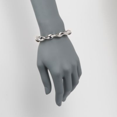 Italian Twist Bangle Bracelet in Sterling Silver &mdash; Alt Image 2