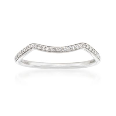 Simon G. Diamond Accent Wedding Ring in 18kt White Gold &mdash; Alt Image 1