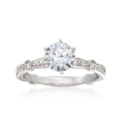 Simon G. .28 ct. t.w. Diamond Engagement Ring Setting in 18kt White Gold &mdash; Alt Image 1